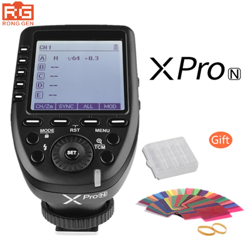 

In Stock Godox XPro-N 2.4G Wireless X-System E-TTL II HSS Flash Trigger Transmitter LCD Screen for Nikon DSLR Camera