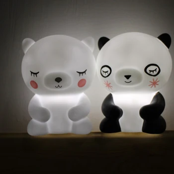 

Kids Festival Gift Animal Night Light Cute Bear Panda Baby Children Bedroom LED Mini Lamps Home Decoration Nursery Moon Lamp
