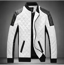 Men Lether Jackets Men Black White Winther Leather Jaquetas Jackets Coat Men Men’S Winter Leather & Suede Large Jacket