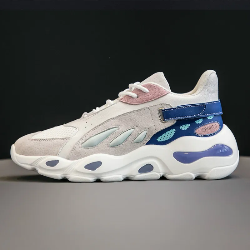 

2019 New Sports Women Single Shoes Leisure Air-permeable Running Shoes High Quality Genuine Leather Women Flats Chunky Sneakers