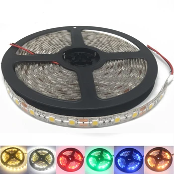 

DC12V 1/2/3/4/5M 5050 SMD RGB LED Strip Light Waterproof Led Tape flexible Strip Light 60Leds/m Tira Home Decor Lamp Car Lamp