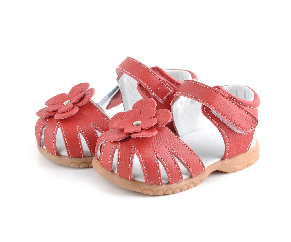 QGXSSHI/детская обувь из натуральной кожи; обувь для мальчиков и девочек; сандалии; летние сандалии с закрытым носком для детей; пляжные сандалии для малышей