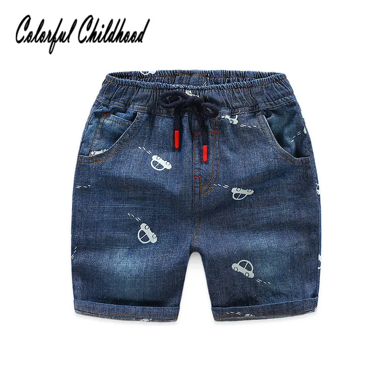 Colorful Childhood Baby Boy Jeans Short Summer New Fashion Elastic