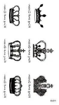 

Waterproof Temporary Tatoo Fake Tattoo Sticker Crown Tattoos Tatouage Hand Foot Tatto Art For Kids Men Women Girl
