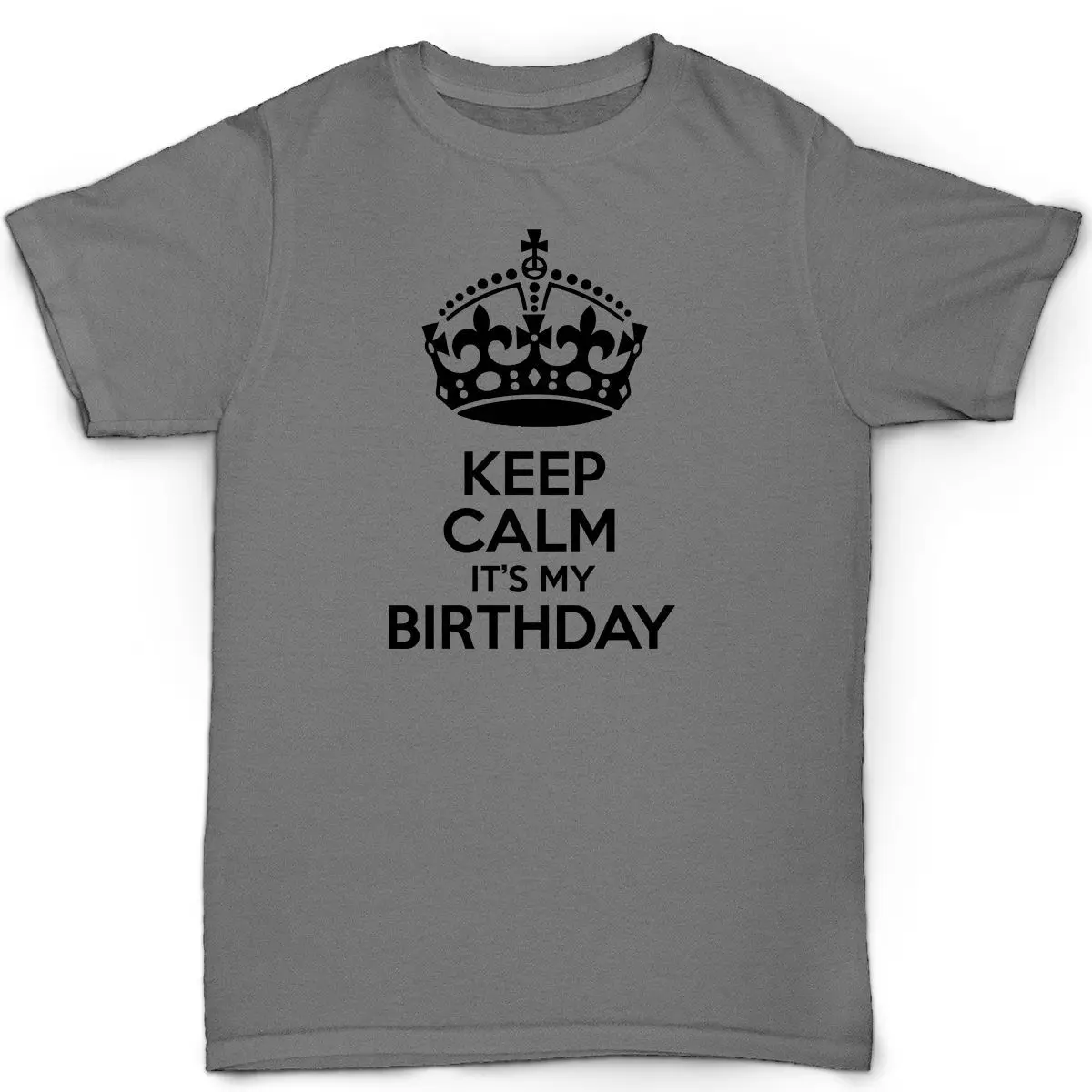 И надписью keep calm с it's my birthday Для мужчин's футболка Забавный веселый принт