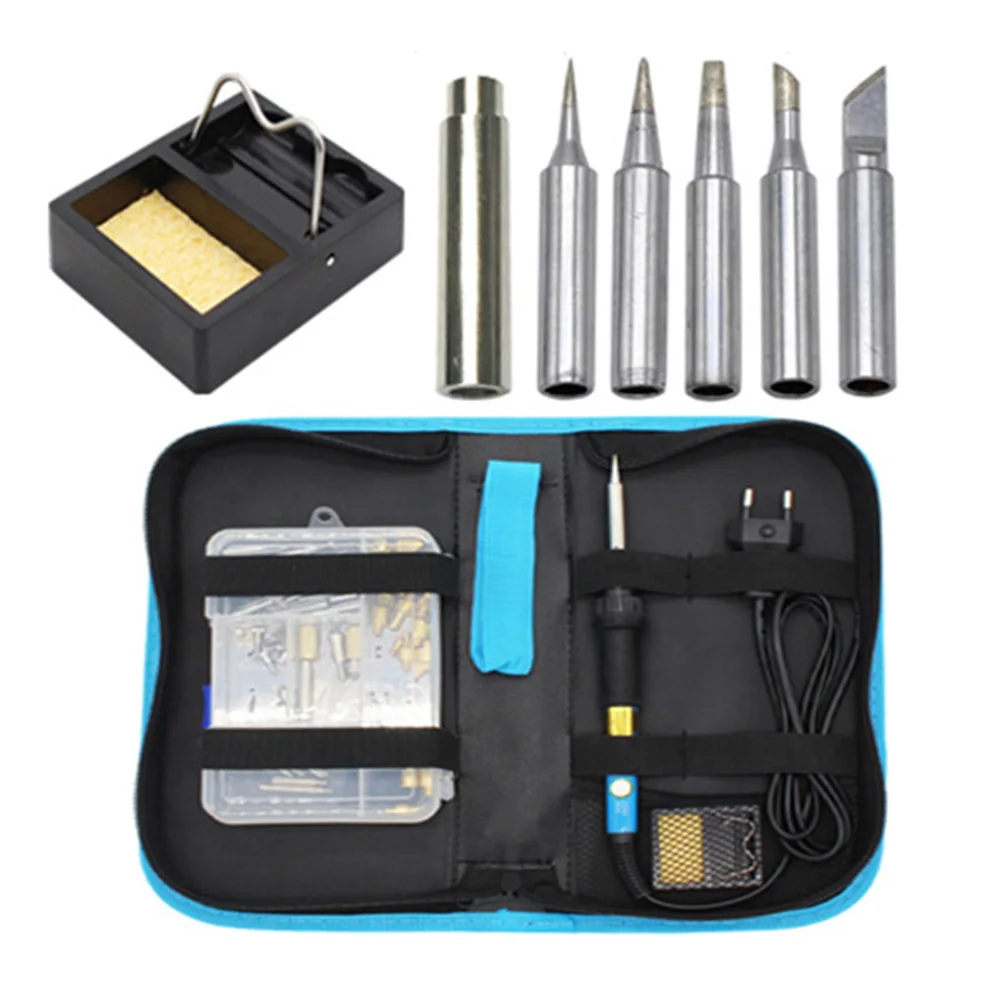 39pcs 60w Adjustable Soldering Iron Carving Pyrography Tool Wood Embossing Burning Soldering Pen Set Welding Tips Kit EU 220V
