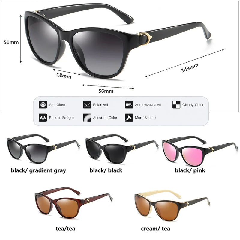 Роскошный фирменный дизайн, кошачий глаз, солнцезащитные очки для женщин, поляризационные, для девушек, элегантные, солнцезащитные очки для женщин, для вождения, Oculos lentes de sol mujer