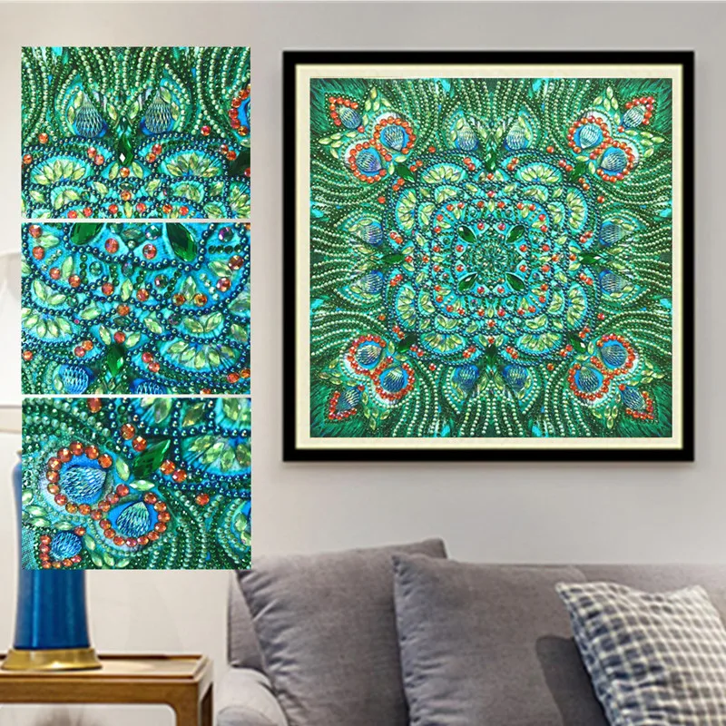 

5D DIY Diamond Painting Cartoon Flower Pattern Special Shape Diamond Cross Stitch Crystal Round Diamond
