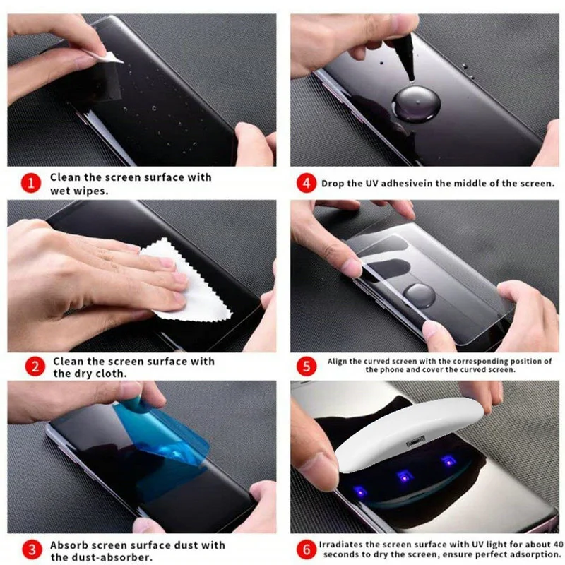 Nano Liquid UV Light Full Glue Tempered Glass Screen Protector For Samsung Galaxy S9 S8 Plus Note 8 9 S7 edge (24)