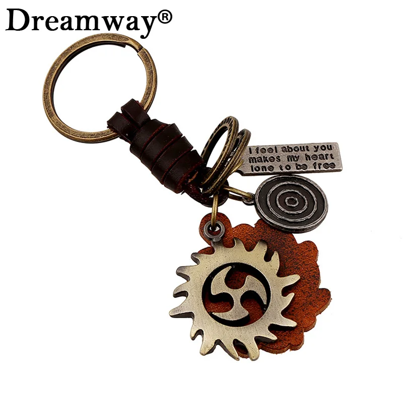 Personalized Steampunk Cool Gear Keychains Female Male Gears Bag Charm Special KeyChain Leather