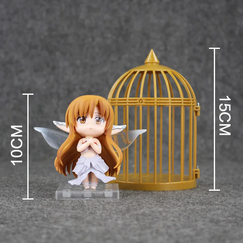 10cm Sword Art OnlineQ Version Sword Art Online Asuna Action Figures Elf #382 15cm Cage PVC Collectible Model Toys Free Shipping 10cm Sword Art OnlineQ Version Sword Art Online Asuna Action Figures Elf #382 15cm Cage PVC Collectible Model Toys Free Shipping