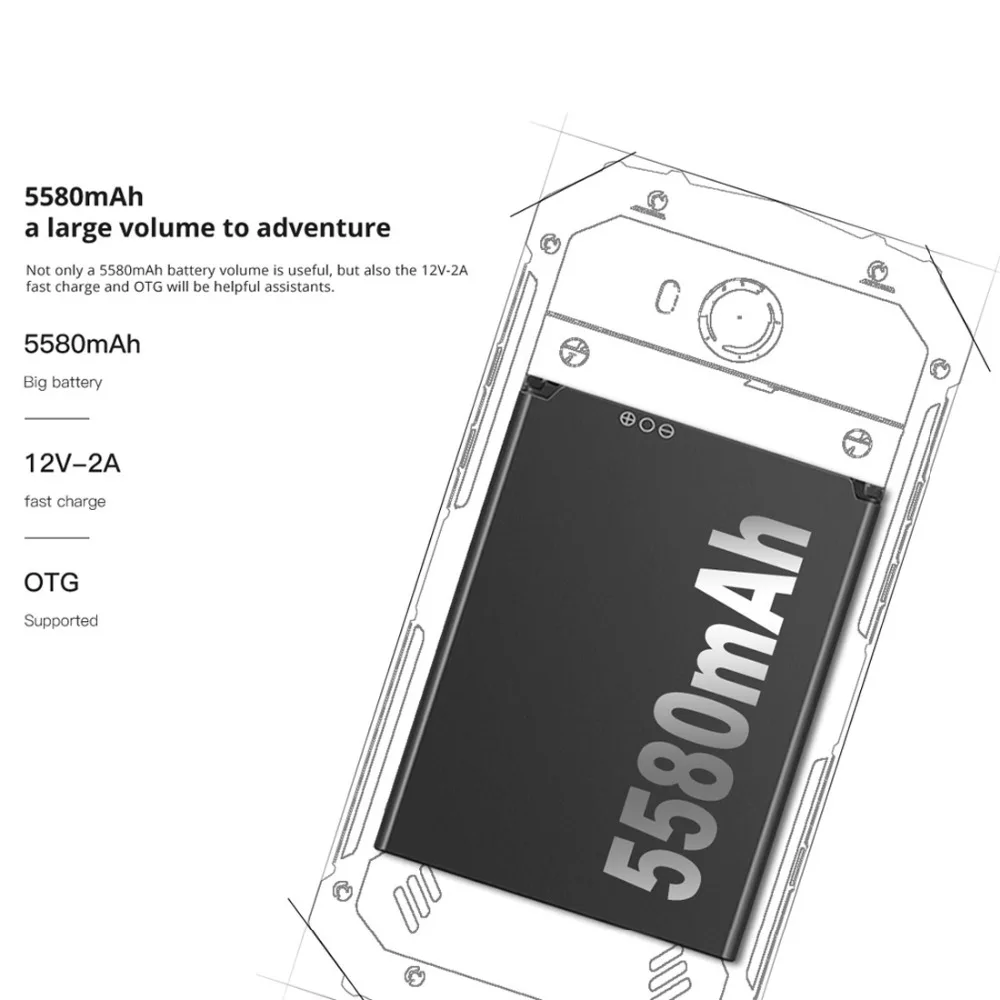 IP68 DOOGEE S60 Беспроводная зарядка 5580 мАч 12V2A Быстрая зарядка 5,2 ''FHD Helio P25 восьмиядерный смартфон 6 ГБ 64 Гб МП камера NFC