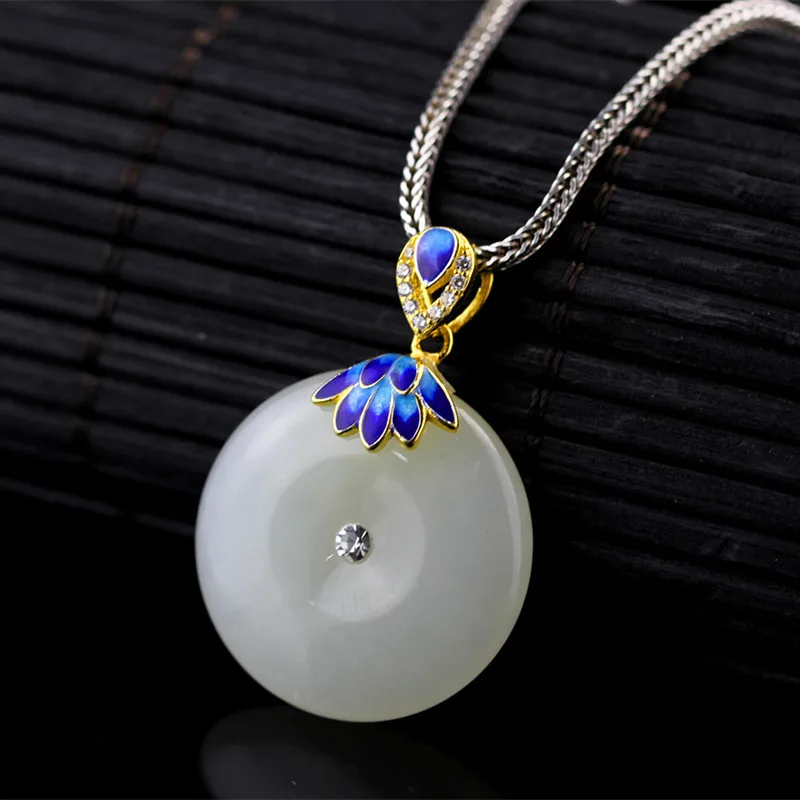 

S925 sterling silver jewelry wholesale minimalist aesthetic drop shape and Tian Biyu pendant jewelry jewelry free shippingS925 s