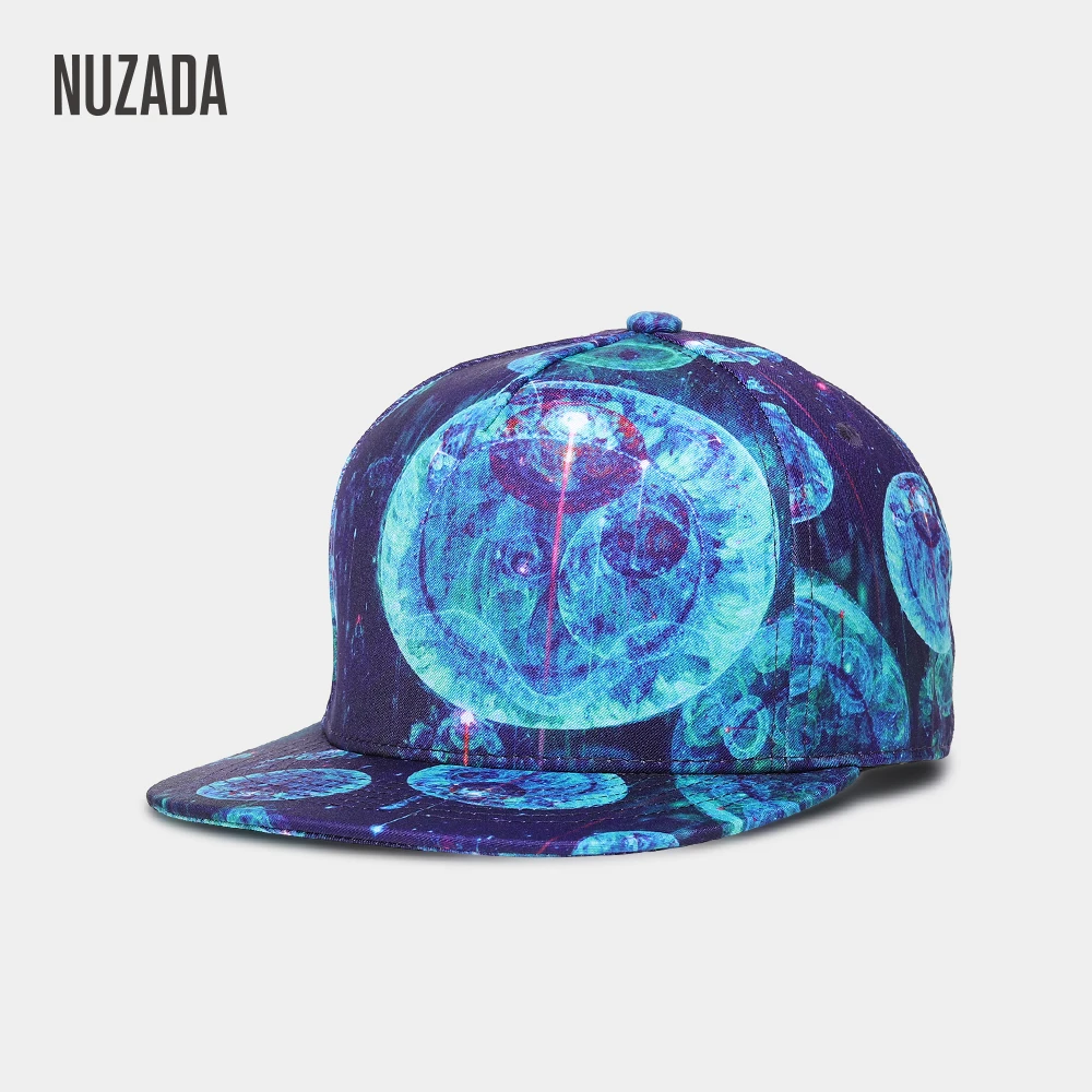 

Brand NUZADA 3D Printing Men Women Couple Hip Hop Cap Science Fiction Pattern Unique Design Spring Summer Caps