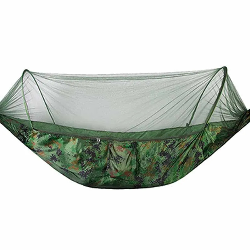 Camouflage Автоматический Крытый Открытый Кемпинг Охота гамак с москитной сеткой один двойной человек скинии нейлон парашют BS - Цвет: Camouflage