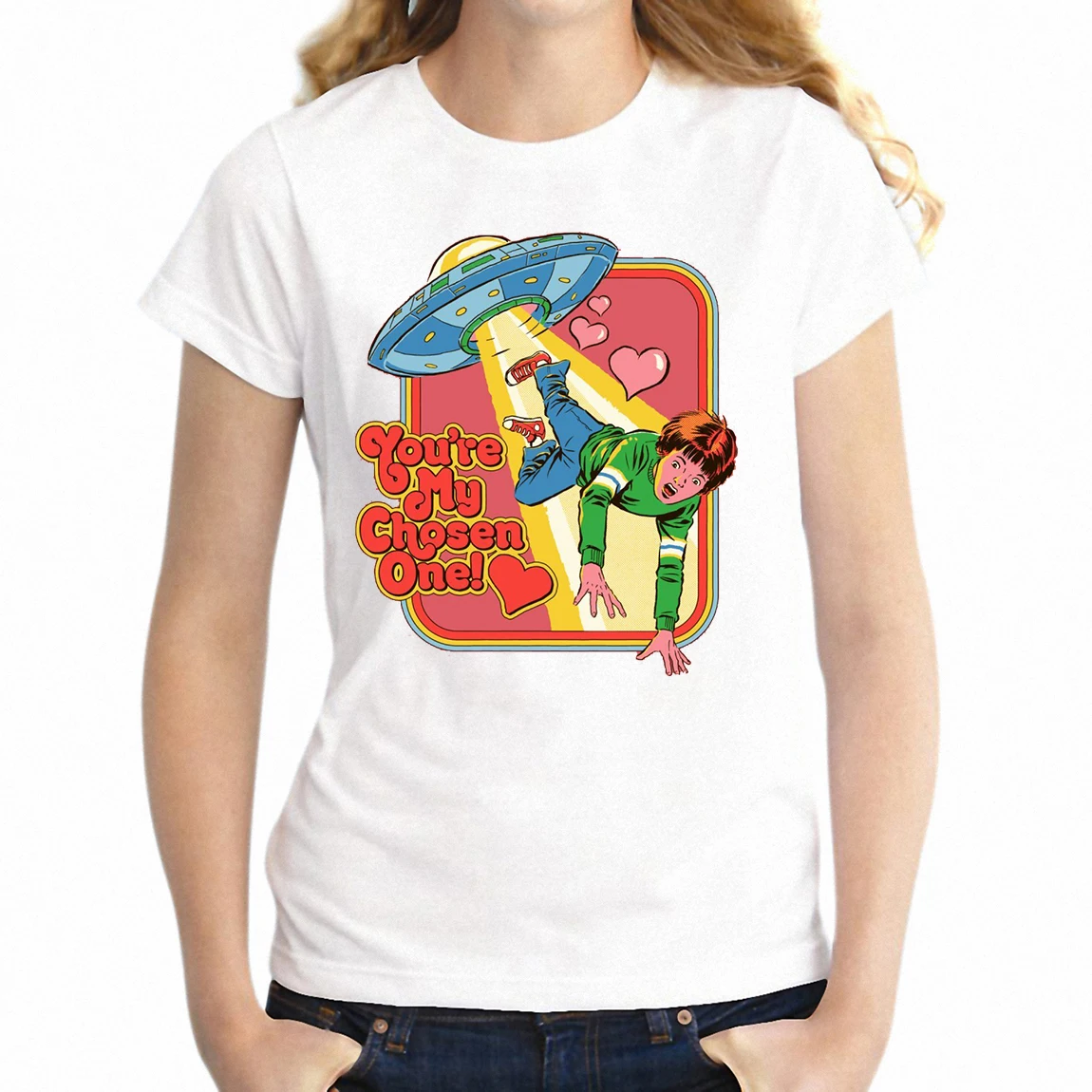 

Women's T Shirt You're My Chosen One Aliens Dark Humor Dry Humor Awesome Drawing Girl's Tee