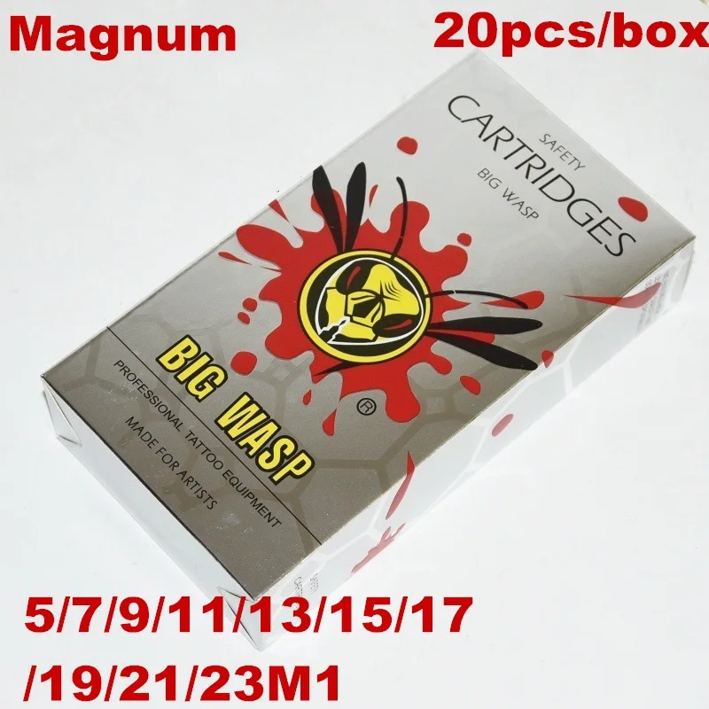 

Professional BIGWASP Gray Disposable Needle Cartridge 5/7/9/11/13/15/17/19/21/23 Magnum(M1) 20Pcs/Box Free shipping
