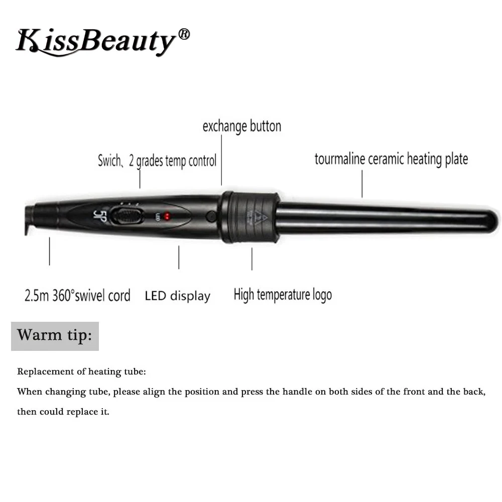Kissbeauty 5 часть многоразмерная сменная машинка для завивки волос керамическая термостойкая перчатка Набор для укладки
