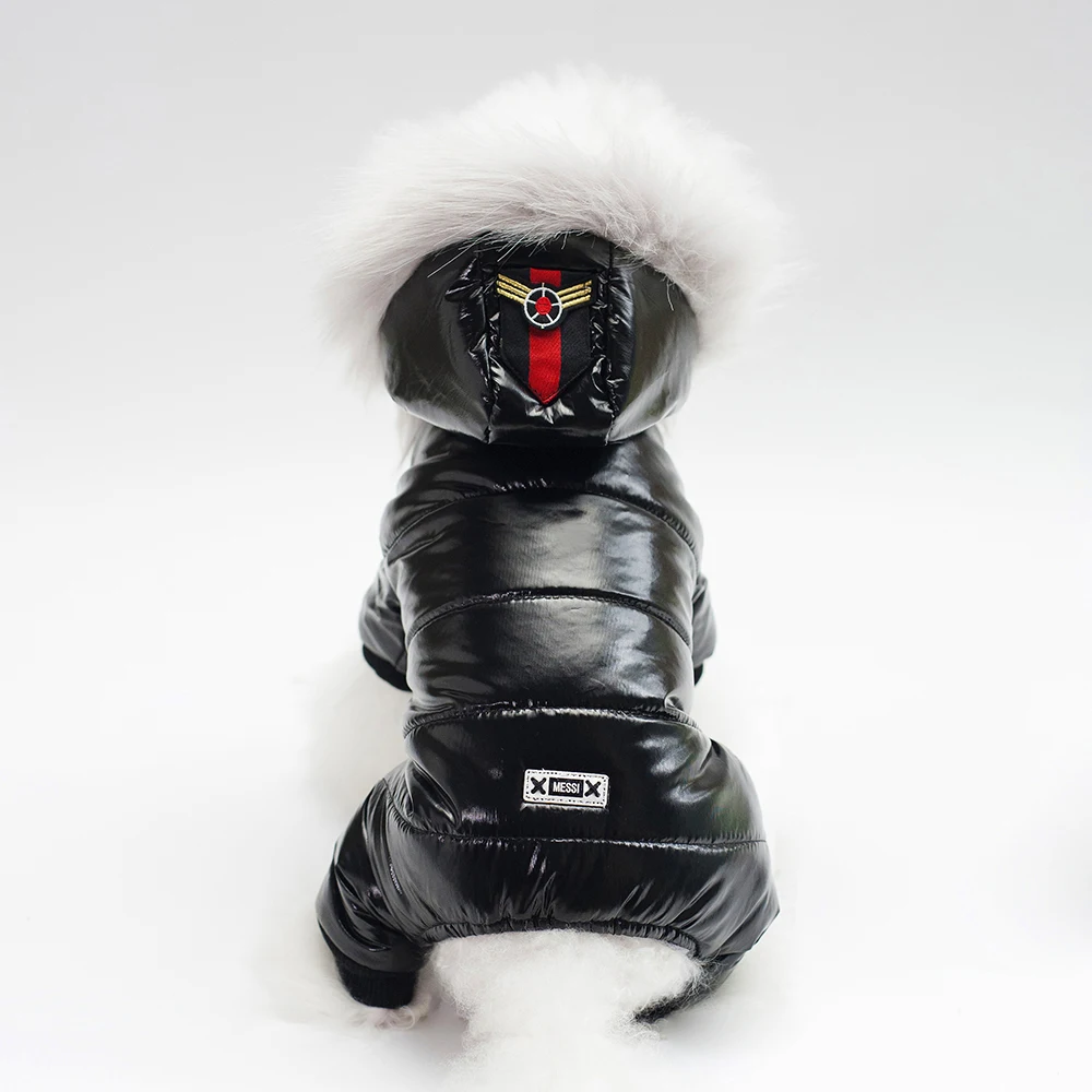 A14 зимний комбинезон для собаки одежда супер теплая куртка-пуховик для маленьких собак Водонепроницаемый Собака куртка свободного кроя удлиненный теплый хлопковый комбинезон для йоркширского терьера