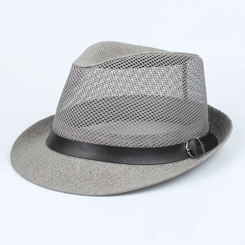 Male Large Size Straw Hats Summer Cool Mesh Panama Hat Big Head Man Plus Size Fedora Hat 58cm 60cm