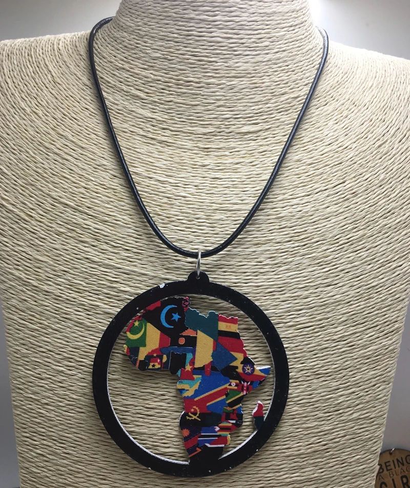 Новейшая Африканская Карта деревянная подвеска для ожерелья|pendant necklace|necklace