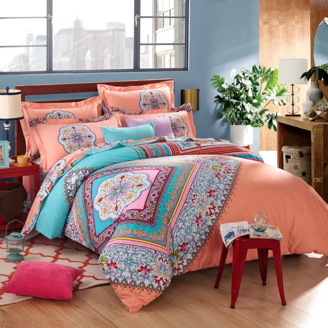Twin Full Queen Size 100 Cotton Bohemian Boho Style Colourful Twin Full Queen Size 100 Cotton Bohemian Boho Style Colourful Comforter Sets Duvet Cover