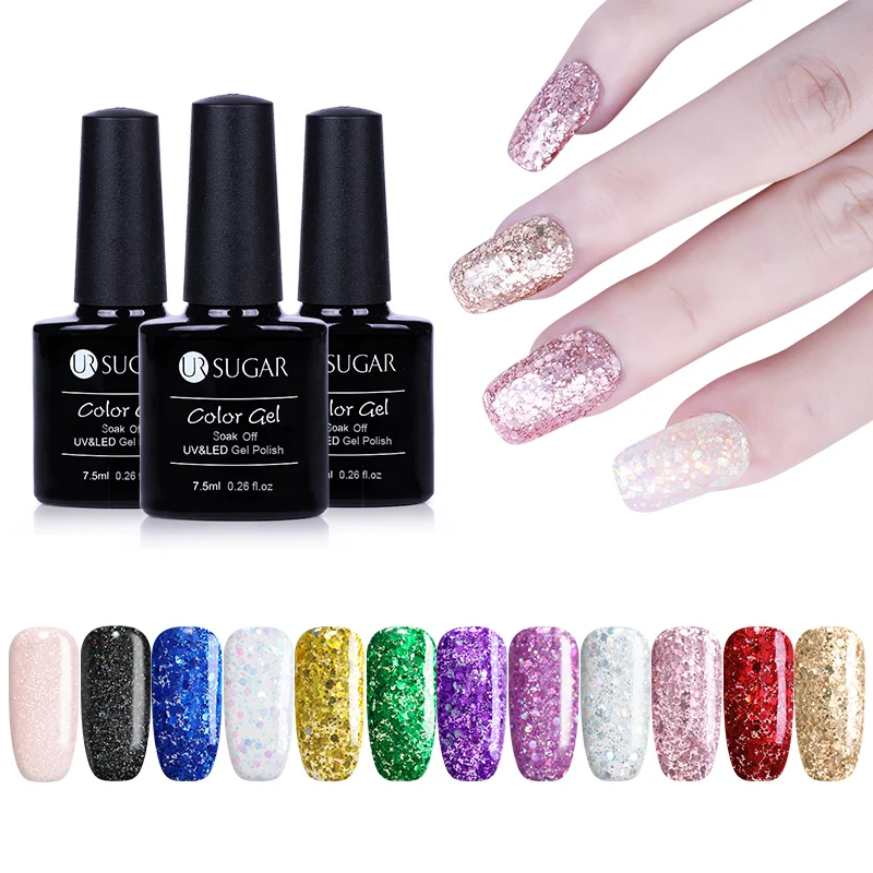 Buy UR SUGAR Glitter Sequins Diamond Nail Gel Polish