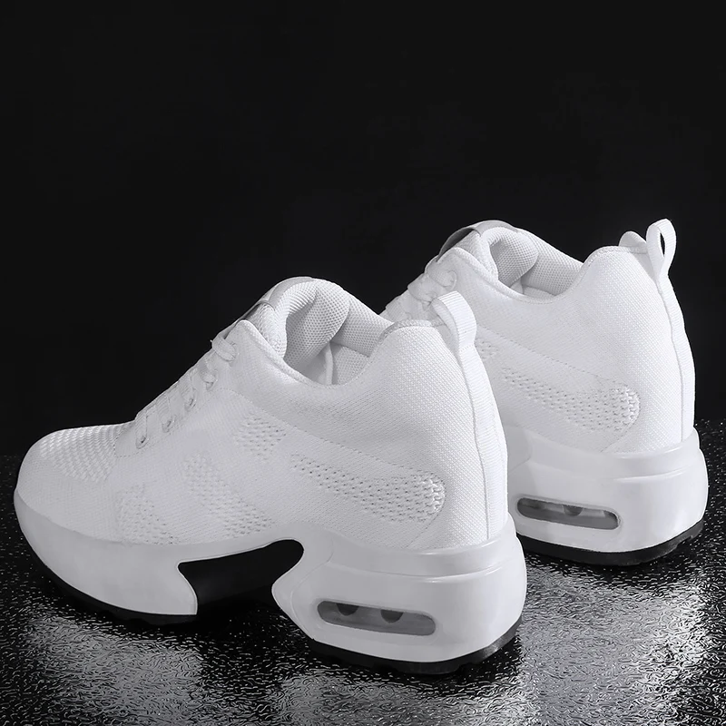 WADNASO Flying Knitting Fashion Sneakers Women Hide Heels Casual Shoes Breathable Platform Sneakers Wedge White Shoes XZ120 (7)