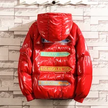 Стеганая зимняя куртка, Мужская Утепленная парка с капюшоном, мужская повседневная яркая теплая зимняя куртка и пальто, Мужская ветрозащитная верхняя одежда