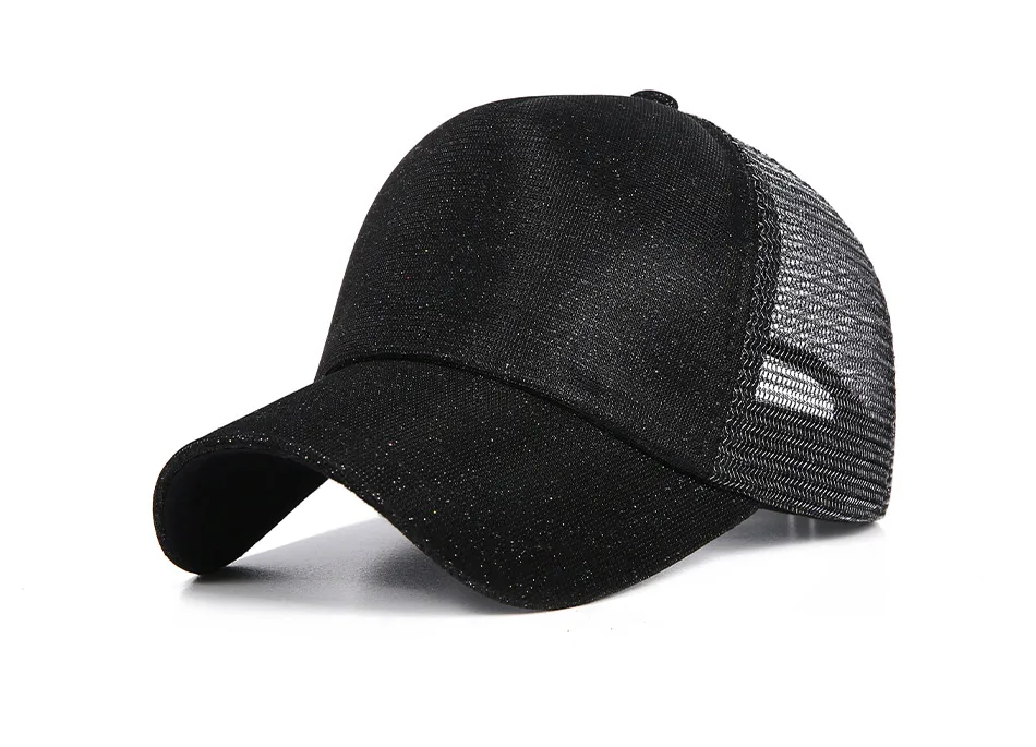 Evrfelan Новая бейсбольная кепка с градиентом s для женщин блестящая кепка мужская сетчатая уличная Бейсболка унисекс Регулируемая летняя кепка bone