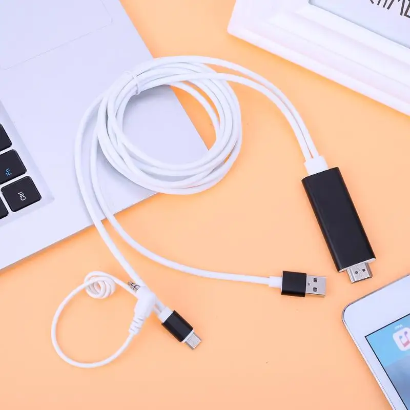 Мульти-функциональный HDMI к Тип-C usb AUS КАБЕЛЬ Мути-медиа интерфейс 1080 P преобразователь ТВЧ-сигналов аудио кабель-адаптер для портативных ПК к ТВ