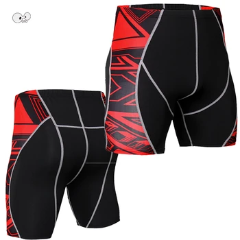 

3D Print Quick Dry Gym Sports Leggings Crossfit Men's Shorts Soccer Undercover Jogging Compression Tights Running Shorts Elastic