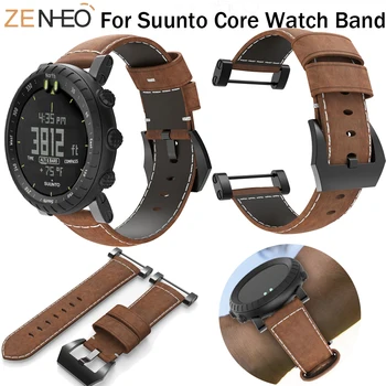 

Watchband leather Watch Strap For Suunto Core Replacement Band Watches Straps for Suunto Core Smart watch Bracelet Wristband