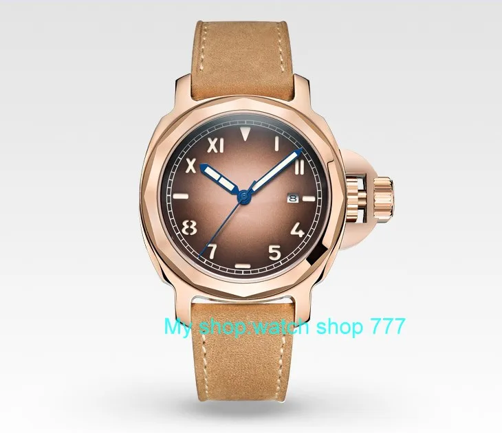 44mm Parnis Sapphire Crystal Japanese 21 jewels Automatic Self-Wind Movement Mechanical watches 10Bar Luminous Men's watches 10