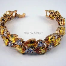 Лидер продаж! Белый покрытый Мона Лиза Многоцветный кубический циркон браслеты браслет для женщин Рождественский подарок роскошные ювелирные изделия невесты