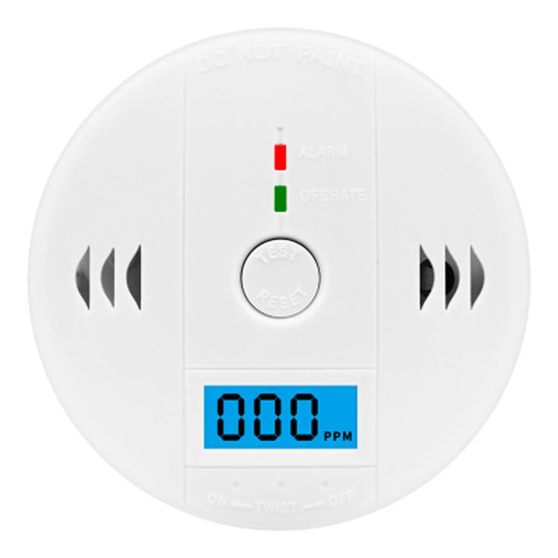 

1pc LCD Display Carbon Monoxide Detector For Home Safety Alarm CO Non Charging Gas Warning Sensor Alarm Monitor