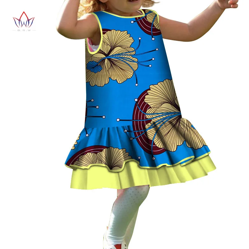 Мода 2019 года, Новое Стильное платье в африканском стиле для детей, милые платья для девочек, платья для девочек с бантиком, милая одежда для