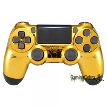 Хром Золото верхняя крышка передняя часть корпуса для PS4 Pro Slim контроллер JDM-040 JDM-050 JDM-055# SP4FD02