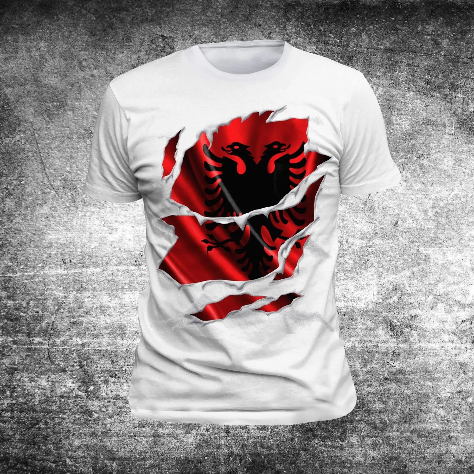 

2019 New Summer Cool Tee Shirt T-Shirt ALBANIEN Albania Balkan Shirt Kosova kosovo flag Cotton T-shirt