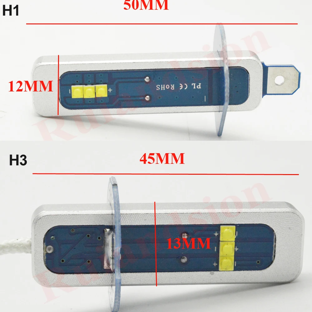 2 шт. 30 Вт H1 H3 светодиодные лампы супер яркие белые светодиоды 6-SMD XB-D, вождения, бега, светильник s туман светильник s автоматические светодиоды автомобильный светильник лампы 12 V-24 V