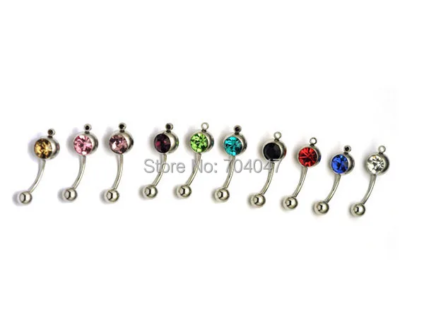 40pcs/lot 316 surgical steel 1.6*10*5/8mm Belly Button Navel Rings Body Piercing Jewelry DIY Accessories |