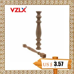 VZLX винтажная Неокрашенная древесина резная угловая аппликация, рама для домашней мебели, Настенная дверь шкафа, украшение дома