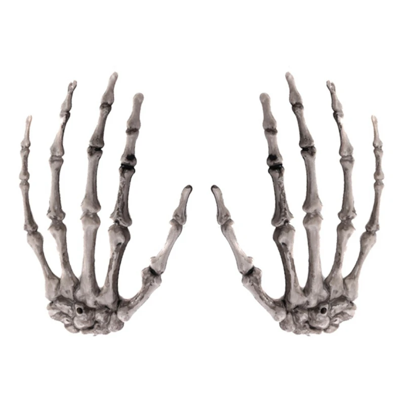 

1 Pairs Plastic Skeleton Hands for Halloween Party Decoration Haunted House Bar Decor Trick Toys Halloween Props