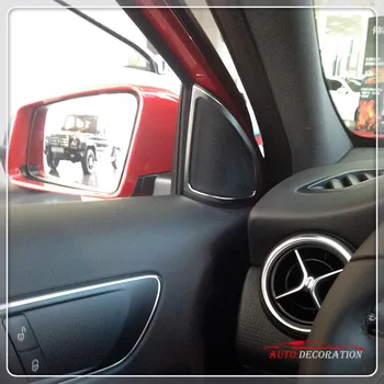 

Car Styling Matte Interior Stereo Speaker Decorative Cover Trim 2* for Mercedes Benz A Class 2012-2017
