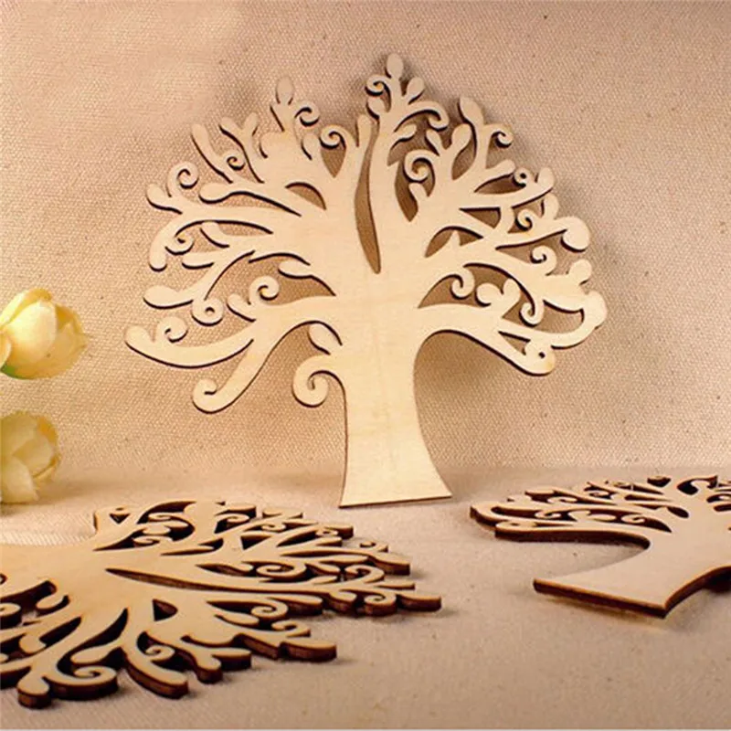 

10 Pcs Christmas Party Decorations Xmas Tree Ornaments Tree Craft Wedding Family DIY Christmas Wooden Pendants Ornaments