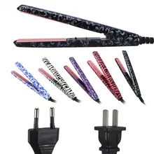 Профессиональный электрический керамический нагревательный выпрямитель для волос Утюг Мини выпрямление волос щетка парикмахерские инструменты для укладки волос