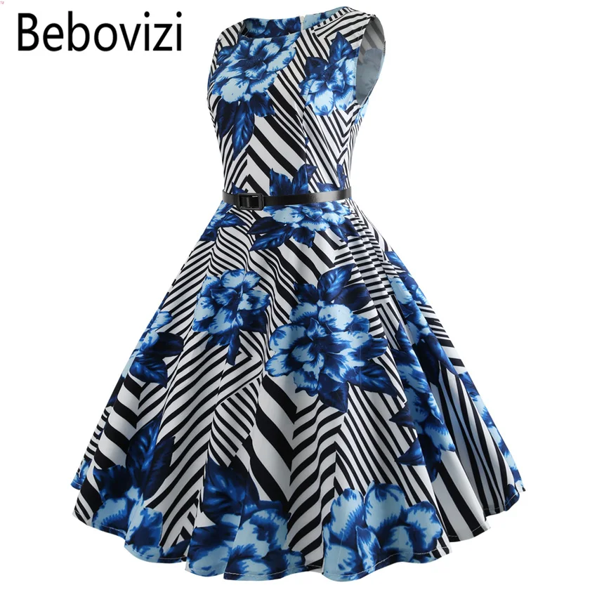 Bebovisi новое летнее элегантное платье с принтом бабочки Одри Хепберн одежда для женщин вечерние платья миди