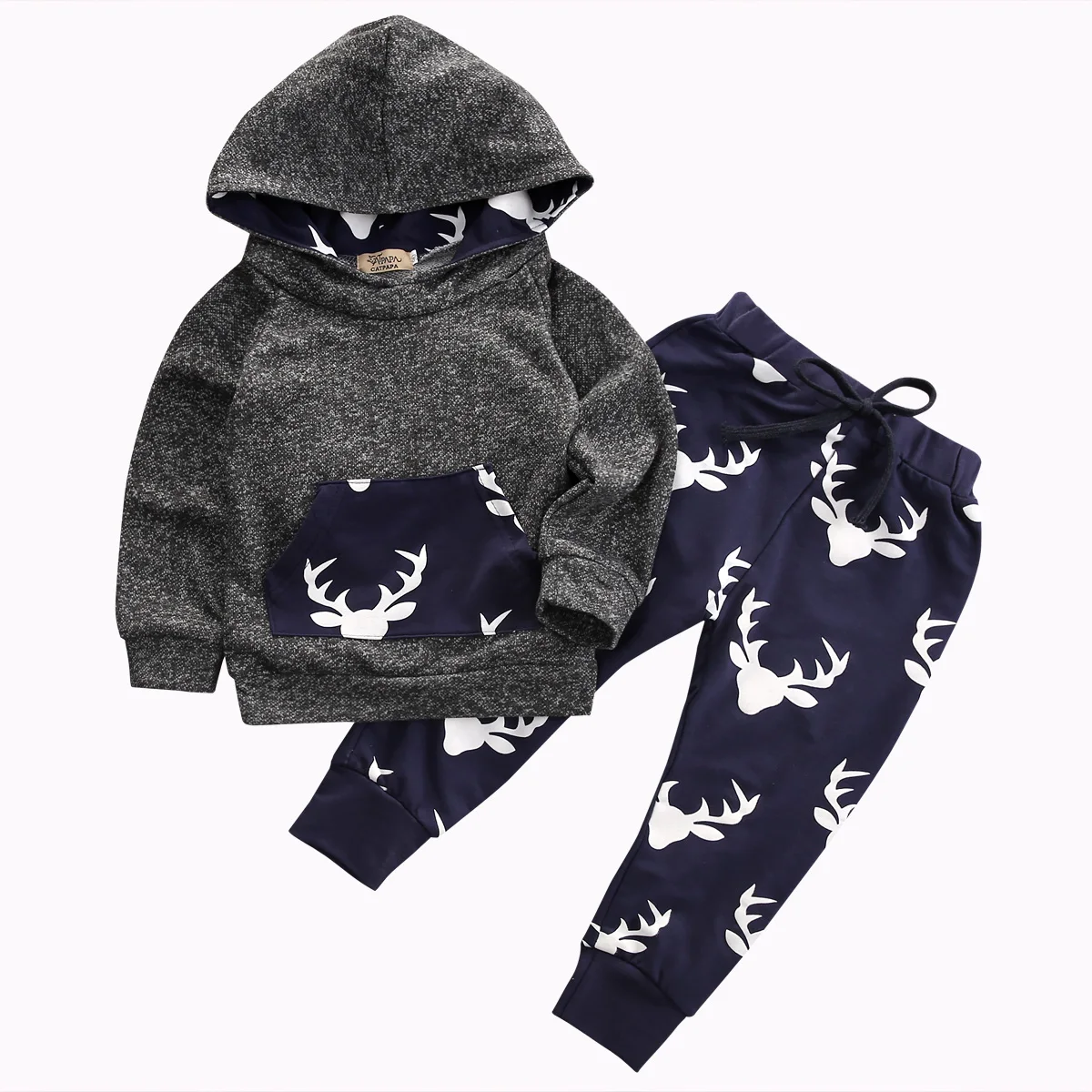 2PCS Toddler Infant Kid Baby Boy Girl Clothes Lion Hoodie Tops+Pants Outfits Set