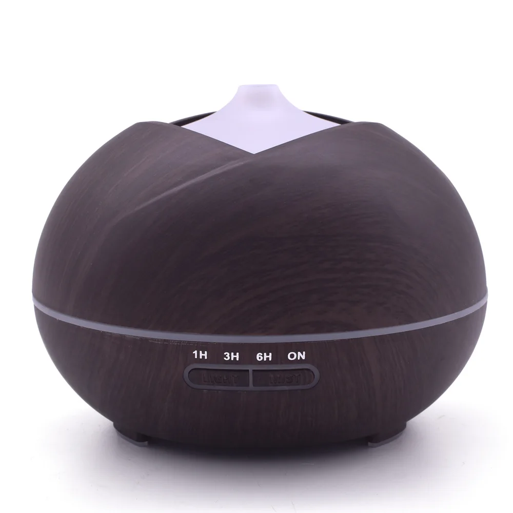 

air humidifier 300ml Aromatherapy machine Ultrasonic Aroma Essential Oil Diffuser with Wood Grain 7 Color Changing LED Lights