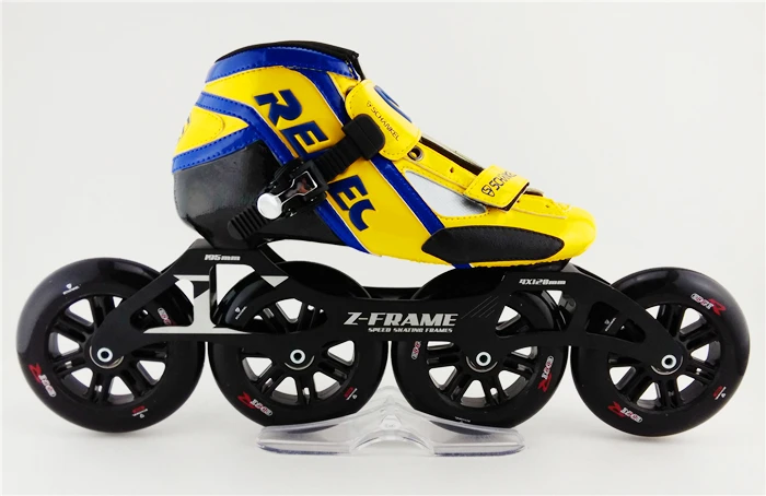 المهنية 4X120 ملليمتر عجلات كبيرة سباق مضمنة سرعة التزلج أحذية صف واحد زلاجات دوارة النساء/الرجال مضمنة التزلج أحذية الكبار